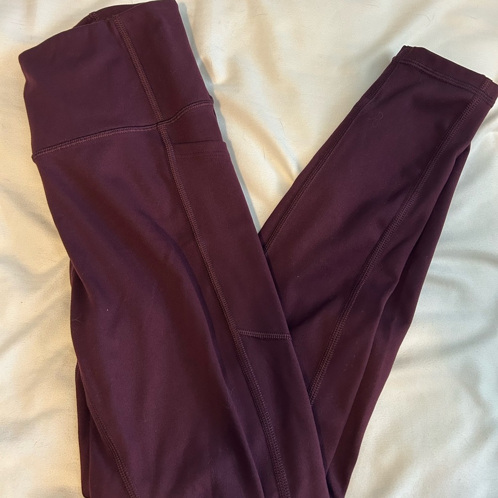 Victoria’s Secret Burgundy Plum Workout Leggings